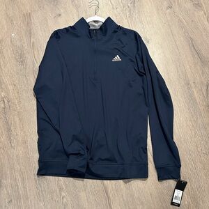 Adidas Golf Classic Club 1/4 Zip Long sleeve Pullover M navy blue NEW with tags!